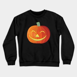 Spooky Smiling Halloween Pumpkin Crewneck Sweatshirt